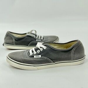 Vans gray minimal casual neutral unisex sneakers women size‎ 8 men size 6.5